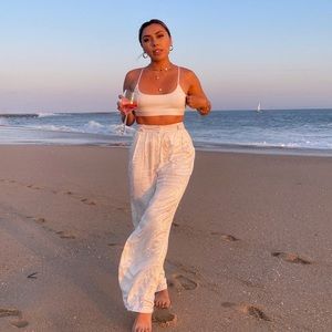 White Tailored Trousers